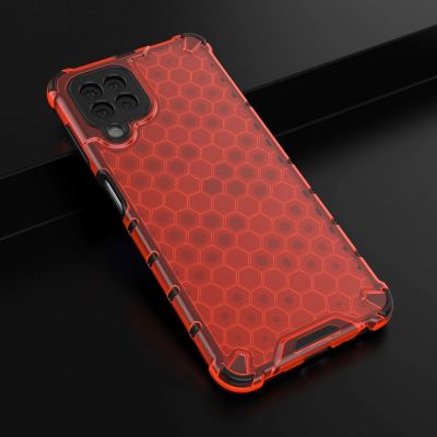 14. Honeycomb Case armor cover with TPU Bumper for Samsung Galaxy A22 4G red