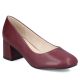 8. Women's leather high-heeled pumps in burgundy Rieker 44750-35