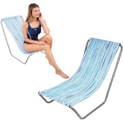 FOLDABLE GARDEN AND BEACH CHAIR AND BLUE LINES BAG