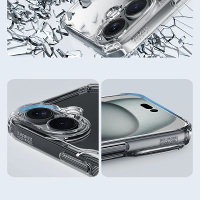 12. Nillkin Nature Pro Case for iPhone 16 - transparent and white
