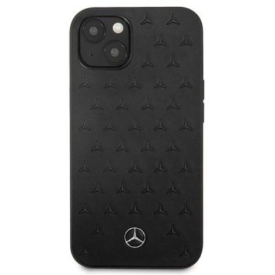 3. Mercedes Leather Stars Pattern Case for iPhone 13 mini - Black