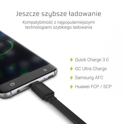 2. GREEN CELL USB - USB-C CABLE 25CM QUICK CHARGE 3.0