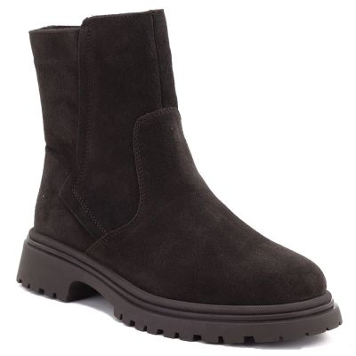 5. Women's leather ankle boots suede chocolate Sergio Leone BT-27