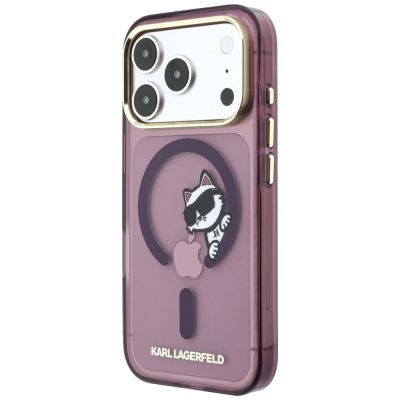 2. Karl Lagerfeld Peekaboo Logo MagSafe case for iPhone 18 Pro Max / 17 Pro Max - burgundy