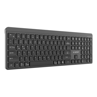 13. GEMBIRD WIRELESS KEYBOARD + MOUSE SET SLIM PRO BUSINESS, DUAL MODE, 2.4 GHZ + BT, US LAYOUT, BLACK