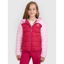 Girls' down jacket with synthetic filling 4F 4FJRAW25TDJAF0771-54S