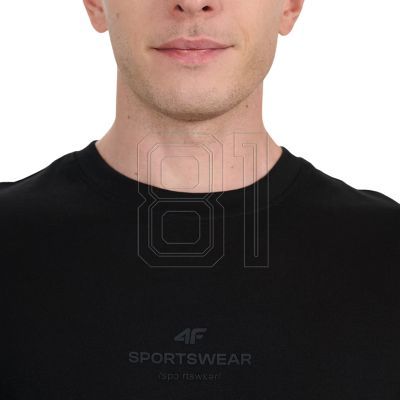 4. Men's T-shirt 4F M2961 deep black 4FWAW25TTSHM2961 20S