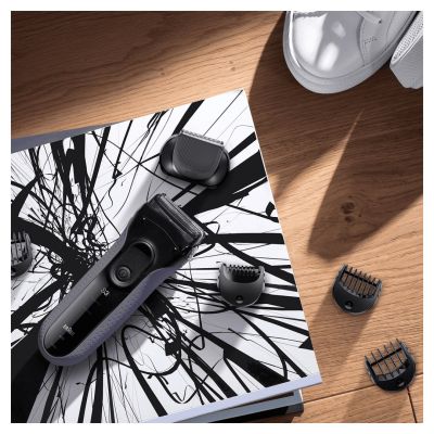 9. Braun 3000BT Battery 5 7mm Wet & Dry Black, Gray