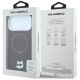 8. Karl Lagerfeld with Ring Stand 360 Choupette Head Pin MagSafe case for iPhone 18 Pro / 17 Pro - burgundy