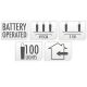 3. BATTERY-OPERATED WIRE LAMPS GARLAND 100 LED SUPER WARM WHITE