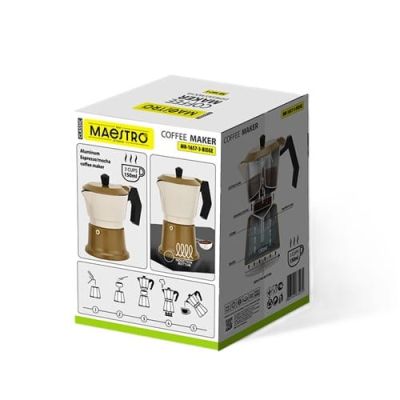 2. Aluminum coffee maker MR-1657-3-BEIGE MAESTRO