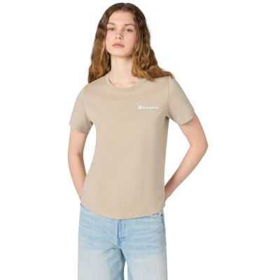 Champion Women's Short Sleeve T-shirt Beige 118408 MS041