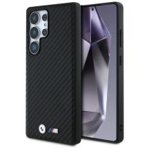 BMW Leather Carbon MagSafe Case for Samsung Galaxy S25 Ultra - Black