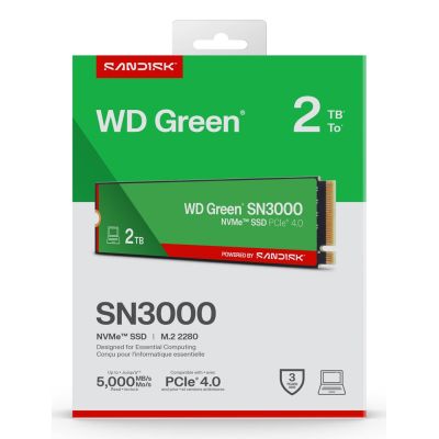 7. WD Green SN3000 2TB M.2 NVMe SSD WDS200T4G0E