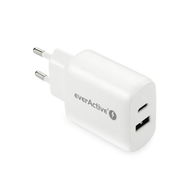 3. EVERACTIVE MAINS CHARGER WITH 1 X USB QUICK CHARGE 3.0 AND 1 X USB-C PD PPS 25 W, WHITE, SC-370Q