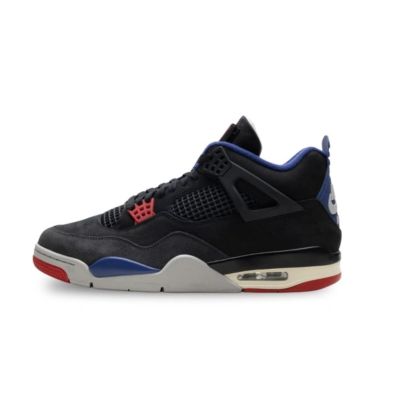 3. Men's Air Jordan4 Rare Air Black/Fire Red/Deep Sneakers - FV5029-003