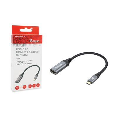 6. Equip 133492 Cable Adapter 0.15m USB Type-C HDMI Black, Gray