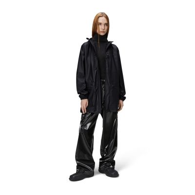 7. Rains CARGO LONG JACKET W3 12060 01 BLACK