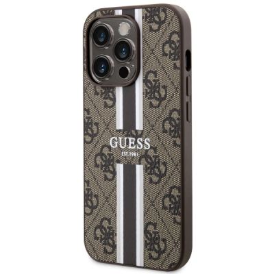 2. Guess GUHMP14LP4RPSW iPhone 14 Pro 6.1" brown/brown hardcase 4G Printed Stripes MagSafe