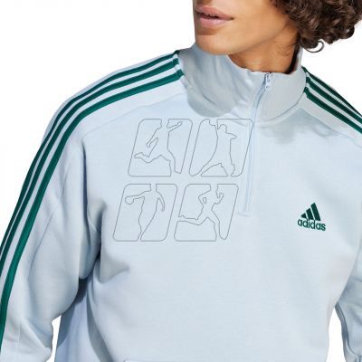 6. adidas Essentials Fleece 3-Stripes 1/4-Zip M Sweatshirt IJ8909