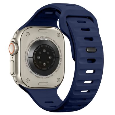2. Tech-Protect Silicone Line Strap for Apple Watch 44 / 45 / 46 / 49 mm - Navy Blue