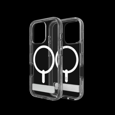 3. ZAGG Crystal Palace Snap Kickstand MagSafe Case with Stand for iPhone 16 Pro - Clear