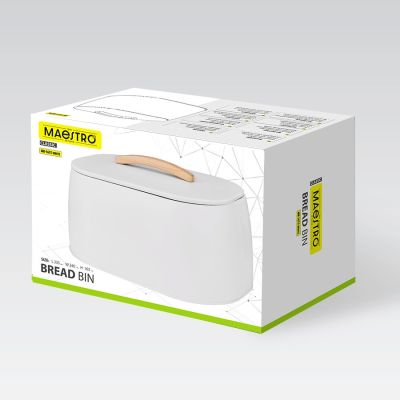 4. Bread box MR-1675-WHITE MAESTRO