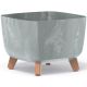 5. GRACIA SQUARE CONCRETE EFFECT FLOWER POT 29x29CM