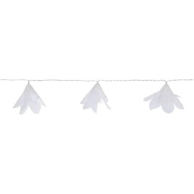 3. BATTERY-OPERATED WIRE LAMPS GARLAND 20 LED FLOWERS WARM WHITE
