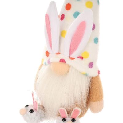 9. gnome bunny 25cm polka dots boy spring decoration