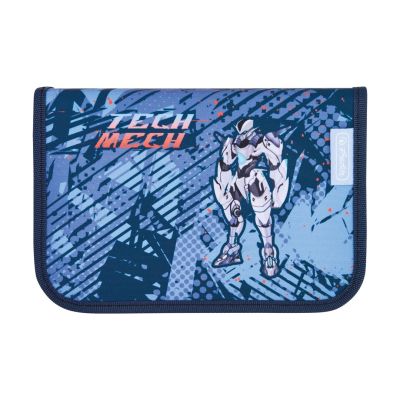 13. Herlitz UltraLight Plus TechMech School Backpack Set Boy Polyester Blue, Orange