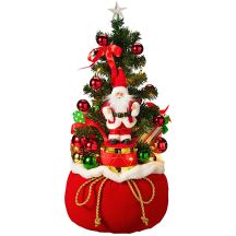 DECORATIVE CHRISTMAS TREE 60CM 25LED TIMER - SANTA CLAUS