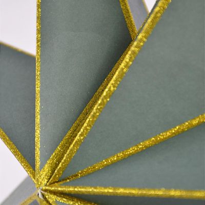 4. PAPER STAR DECORATION 45 CM 7-POINT GREEN SASKA GIFT & DECOR