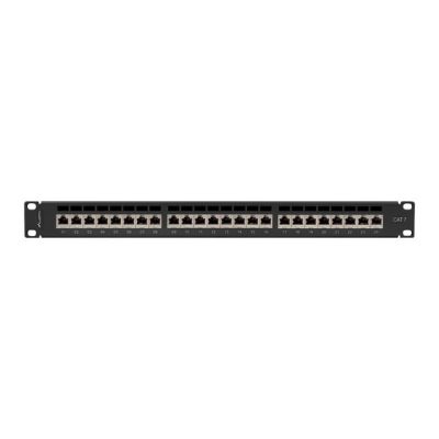 3. LANBERG PATCH PANEL 19" 24 PORT 1U CAT.7 FTP BLACK PPS7-1024-B