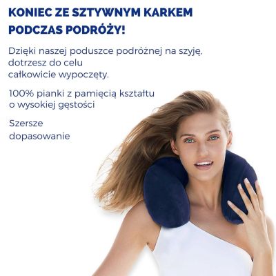 5. TRAVEL BLUE TRANQUILITY MEMORY FOAM TRAVEL PILLOW NAVY