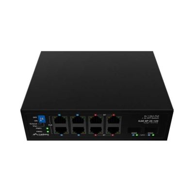 22. SWITCH LANBERG ILGE-8P-2S-120 LIGHT INDUSTRIAL POE 4XBT 4XAT 2XSFP DIN GIGABIT ETHERNET