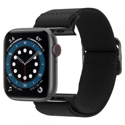 13. Spigen Fit Lite Strap for Apple Watch 4/5/6/7/8/9/SE/Ultra (42/44/45/49 mm) - Black