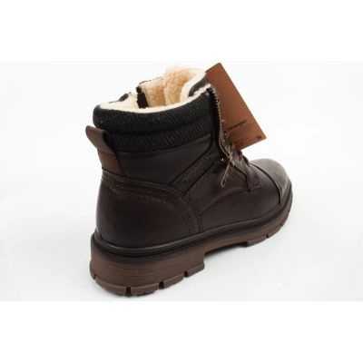 7. Wrangler men's shoes Gillen Fur brown insulated ankle boots fashionable