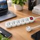 11. ESPERANZA POWER STRIP 5 OUTLETS, SWITCH 3M, WHITE ELK215W