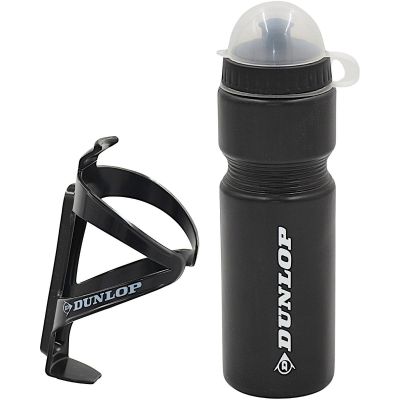 49. DUNLOP 750ML BICYCLE BOTTLE WITH CAGE BLACK