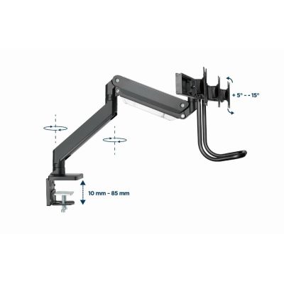 26. GEMBIRD ADJUSTABLE DESK ARM/MOUNT FOR 3 MONITORS 17-27, VESA 100X100MM, UP TO 6 KG
