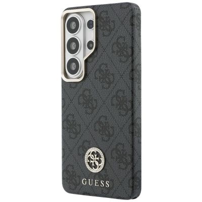 2. Guess 4G Rhinestone Round Logo MagSafe Case for Samsung Galaxy S26 Ultra - Black
