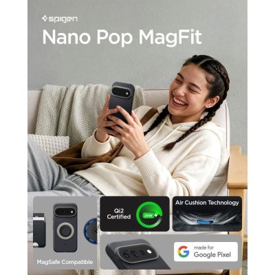 8. Spigen Nano Pop MagSafe Case for Google Pixel 11 Pro - Black and Gray