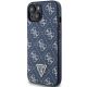 2. Guess 4G Triangle Metal Logo case for iPhone 15 Plus / 14 Plus - blue