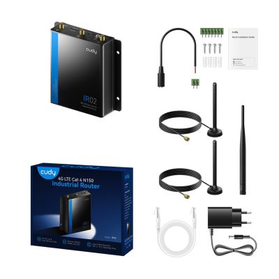 4. Cudy 4G LTE Cat 4 N150 Industrial Wi-Fi Router, IR02 1.0 Cellular Network Router