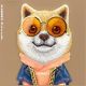 6. Nimmy Glasses Cool Dog Case for Samsung Galaxy S26 Ultra - Beige