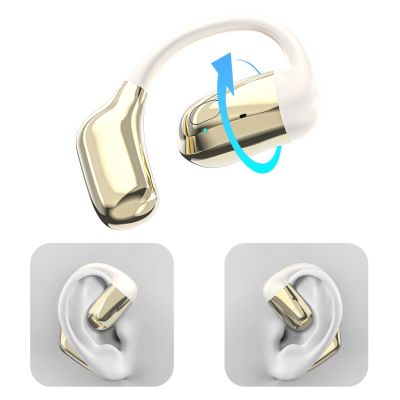 6. Dudao U4Pro Bluetooth universal over-ear headset for both ears - beige and gold