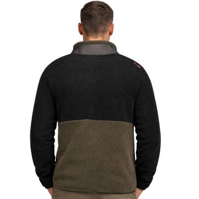 2. Men’s Fleece Jacket Geographical Norway TARLEY BLACK DB MEN 0124 (WZ8068H/GN-BLACK)