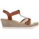 2. Rieker 61995-81 brown women's wedge sandals