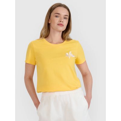 2. Women's regular printed T-shirt 4F 4FRSS25TTSHF2693-71S